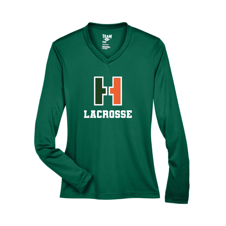 Camiseta de lacrosse para niñas de Hopkinton: camiseta de manga larga Zone Performance para mujer (TT11WL)