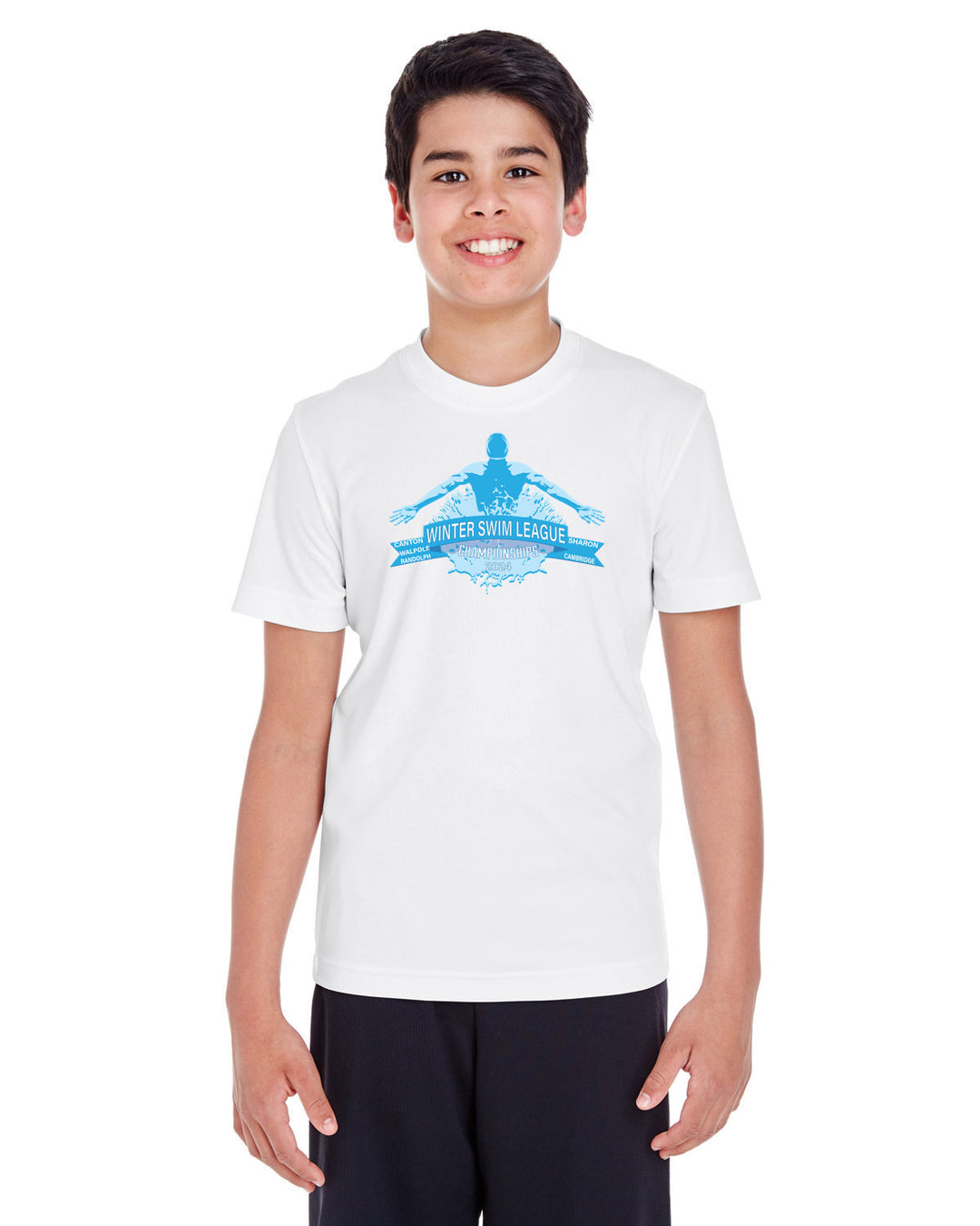 Camiseta de rendimiento para jóvenes del campeonato de la liga de natación de invierno (TT11Y)