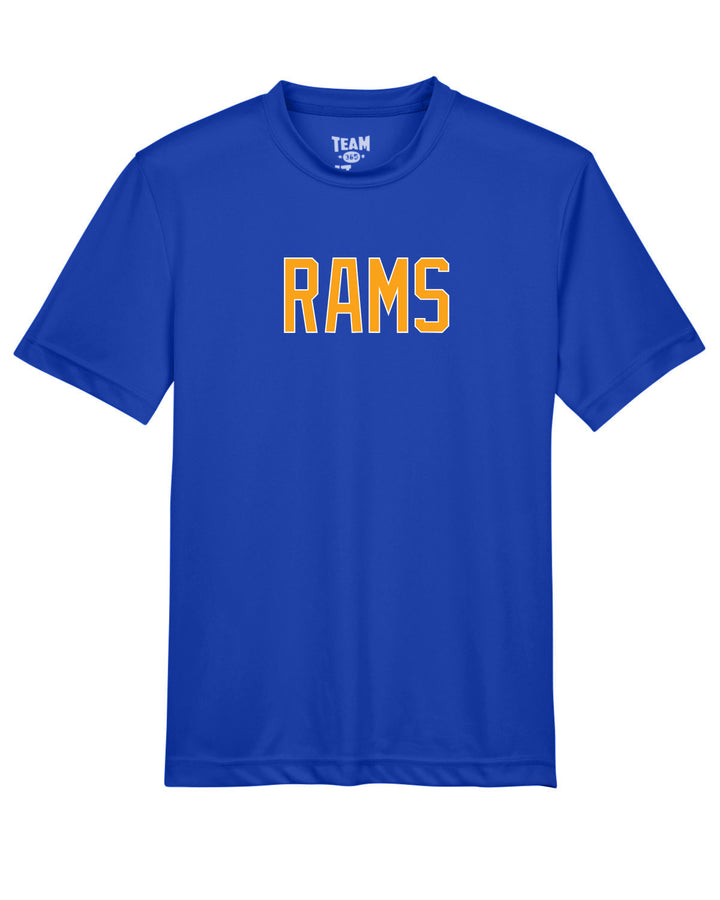 Camiseta de rendimiento para jóvenes de la zona del equipo 365 de Flag Football Rams (TT11Y)