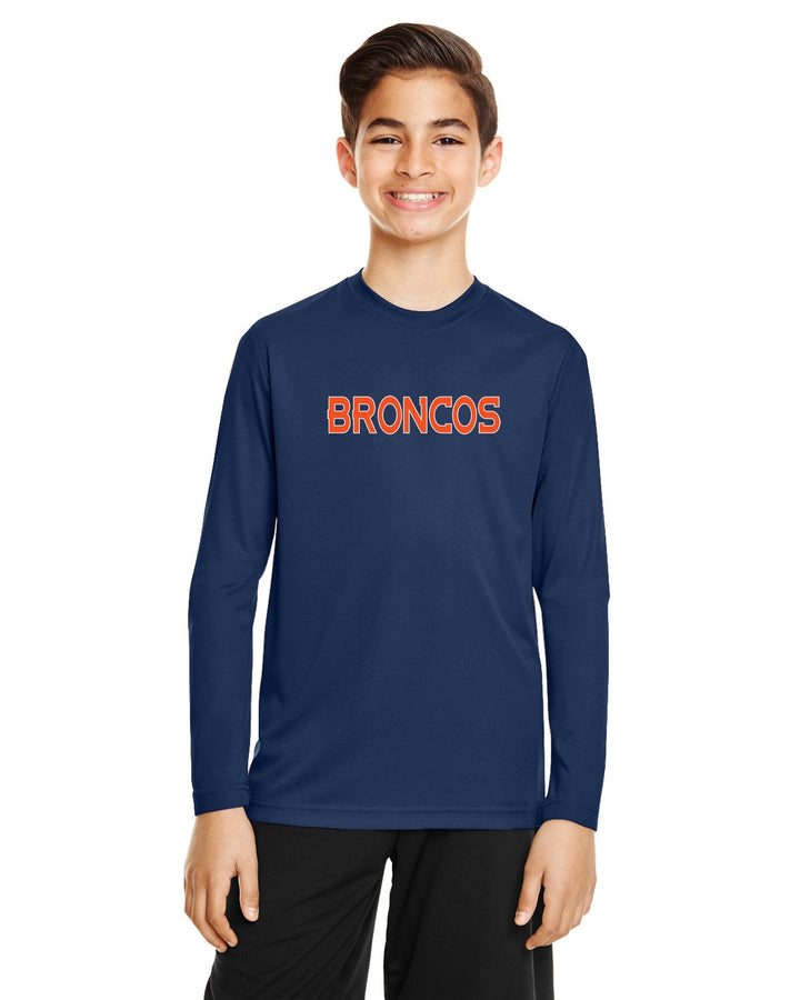Flag Football Broncos Team 365 Youth Zone Performance T-Shirt (TT11Y)