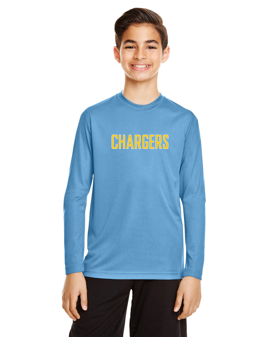 Camiseta de manga larga de rendimiento para jóvenes de Flag Football Chargers - Team 365 (TT11YL)