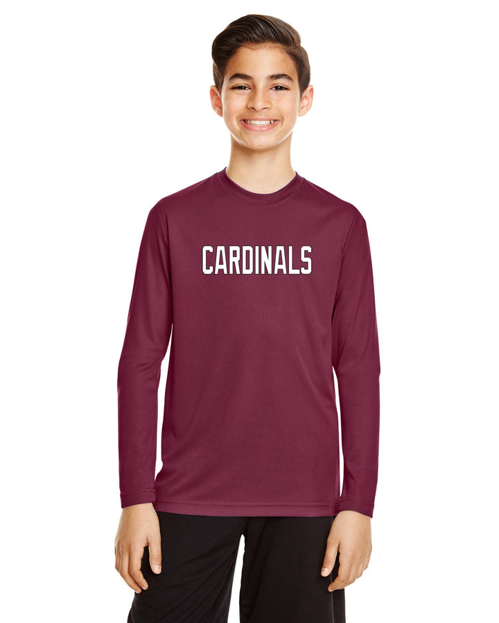Flag Football Cardinals Team 365 Youth Zone Performance Long-Sleeve T-Shirt (TT11YL)