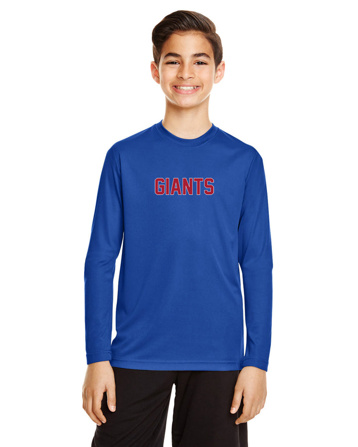 Flag Football Giants - Team 365 Youth Zone Performance Long-Sleeve T-Shirt (TT11YL)