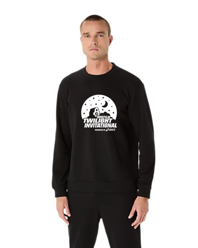 Sudadera con cuello redondo ASICS Twilight 2025, color negro (2031E908) (TWI-6)
