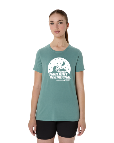Torneo MSTCA Twilight Invitational 2025 - Camiseta de manga corta ASICS para mujer color celadón (2012D014) (TWI-6) 