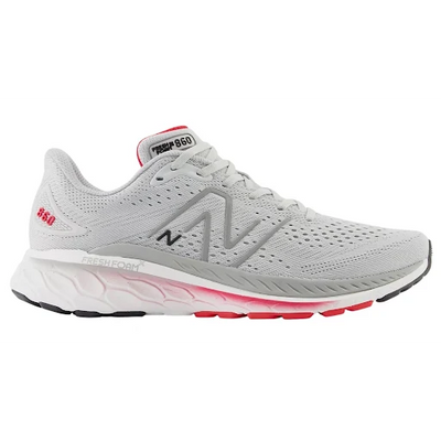 New Balance 860S13 para hombre: aluminio claro/rojo auténtico/negro (M860S13) 