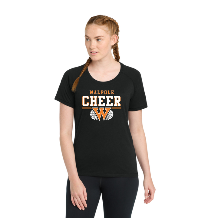 Walpole Youth Cheer -  Women's Tri-Blend Wicking Raglan Tee (LST400)