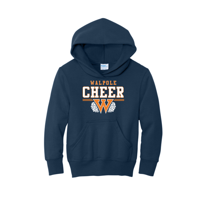 Walpole Youth Cheer- Port & Co® Youth Core Fleece Pullover Hooded Sweatshirt (PC78YH)