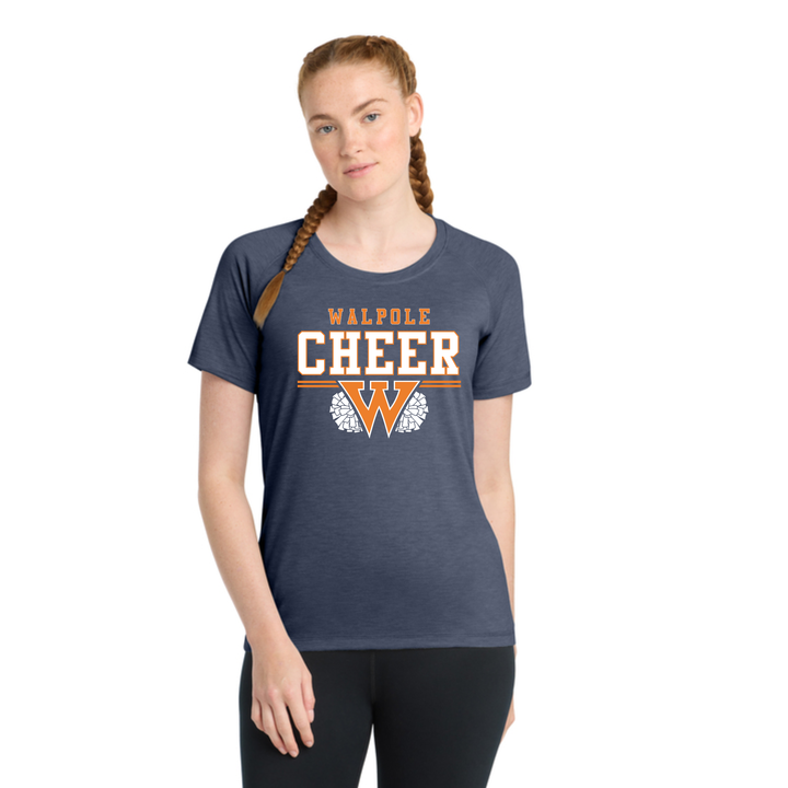 Walpole Youth Cheer -  Women's Tri-Blend Wicking Raglan Tee (LST400)