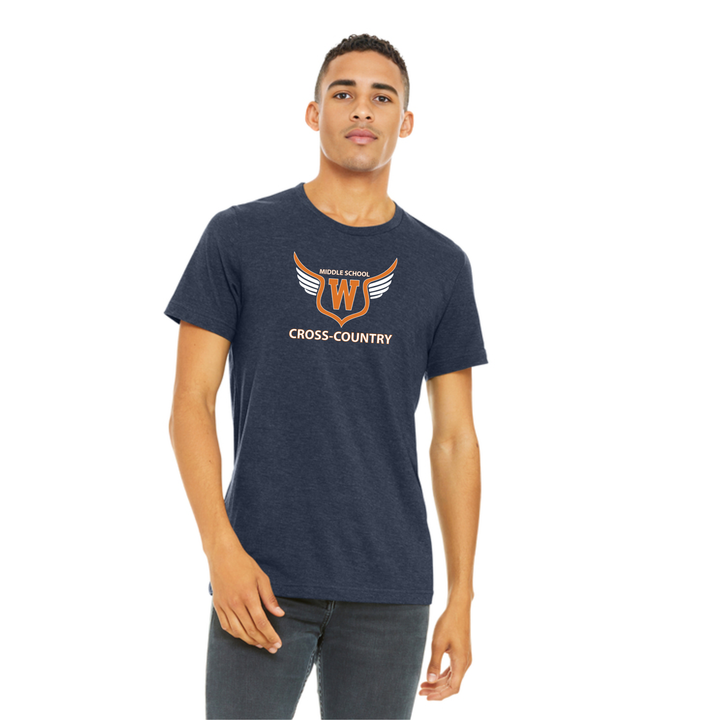 Walpole Middle School Cross Country - Unisex T-Shirt (BC3001CVC)