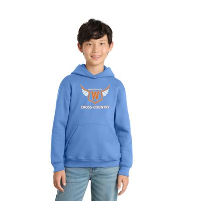 Walpole Middle School Cross Country - Youth Core Fleece Pullover Hooded Sweatshirt (PC90YH)