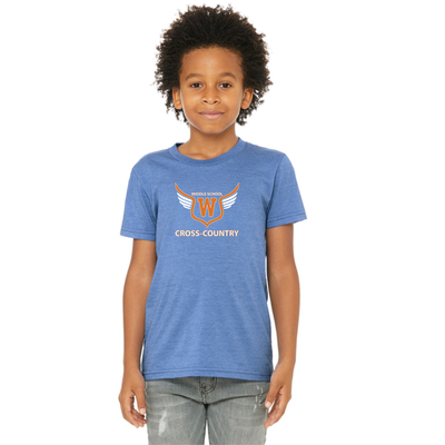 Walpole Middle School Cross Country - Youth Jersey T-Shirt (BC3001YCVC)