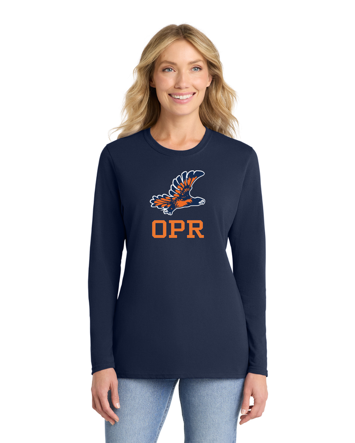 Camiseta de algodón de manga larga para mujer Walpole Teachers (LPC54LS)