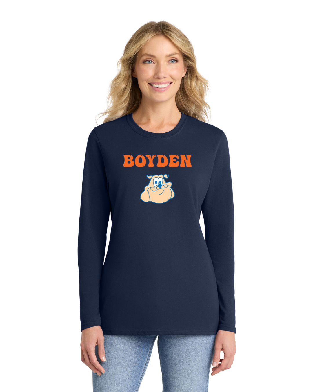 Camiseta de algodón de manga larga para mujer Walpole Teachers (LPC54LS)
