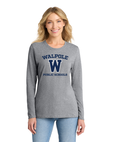 Camiseta de algodón de manga larga para mujer Walpole Teachers (LPC54LS)
