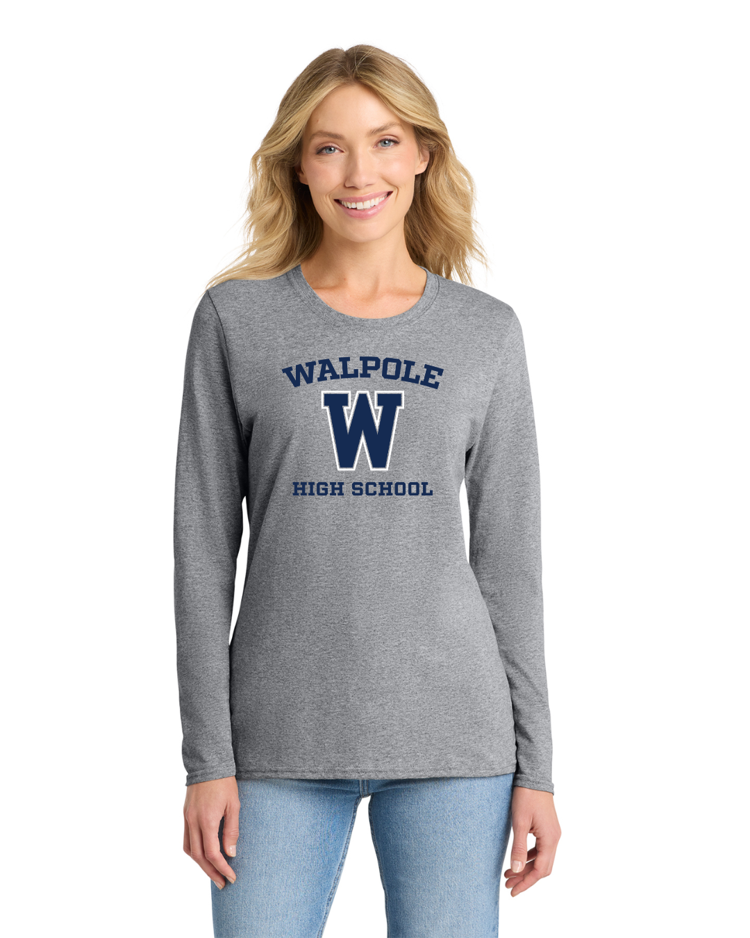 Walpole Teachers- Women's Long Sleeve Core Cotton Tee (LPC54LS)