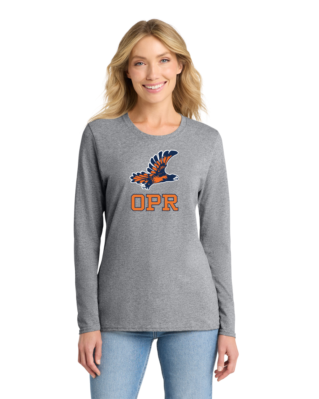 Walpole Teachers- Women's Long Sleeve Core Cotton Tee (LPC54LS)