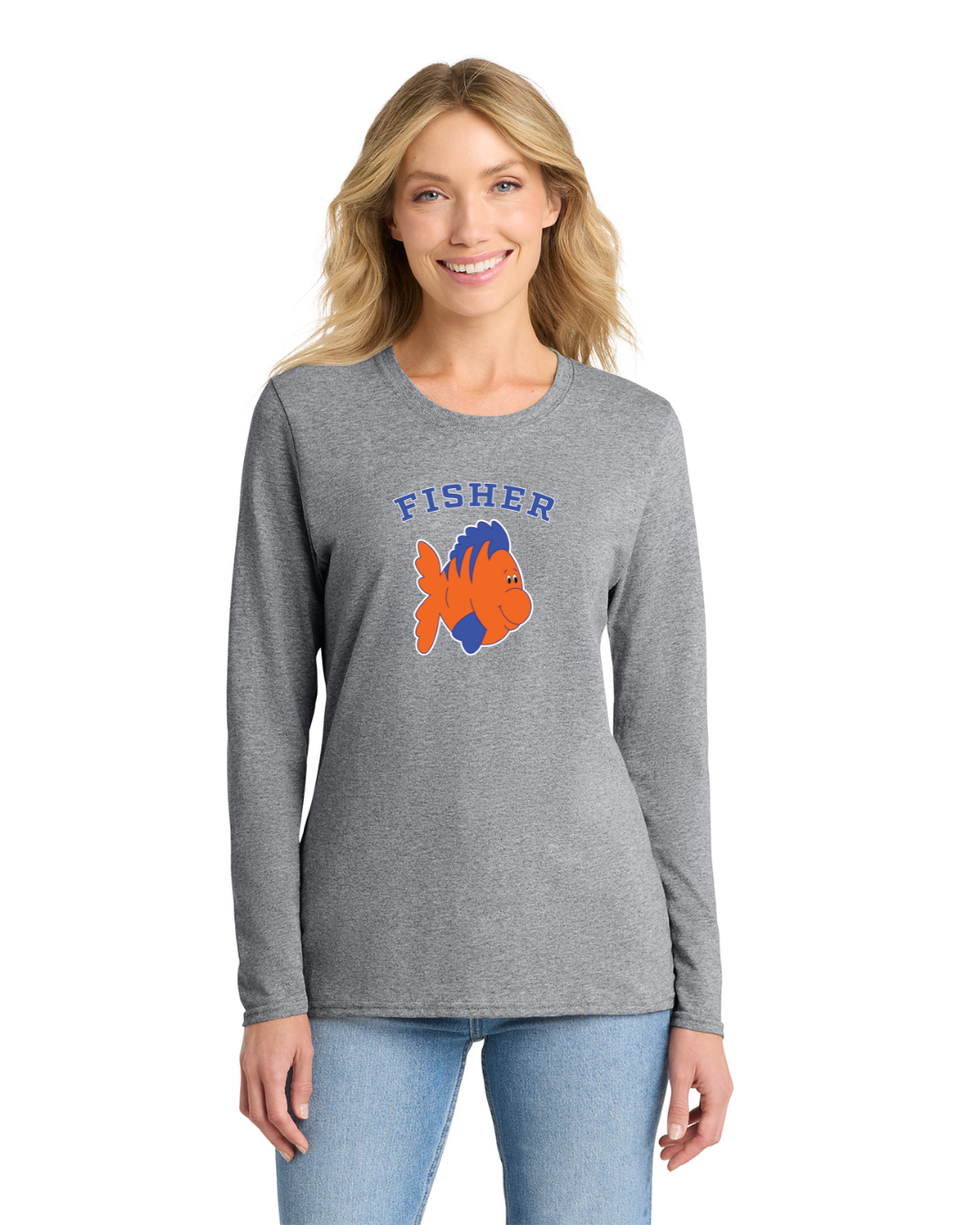 Walpole Teachers- Women's Long Sleeve Core Cotton Tee (LPC54LS)