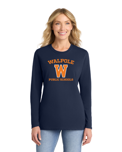 Camiseta de algodón de manga larga para mujer Walpole Teachers (LPC54LS)