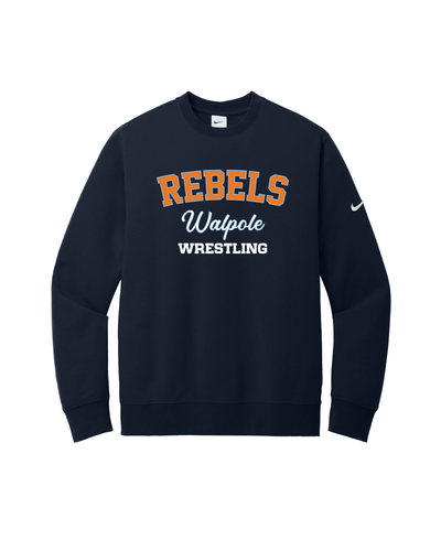Sudadera unisex de cuello redondo Nike Club Fleece de lucha libre juvenil de Walpole (NKFD9863)