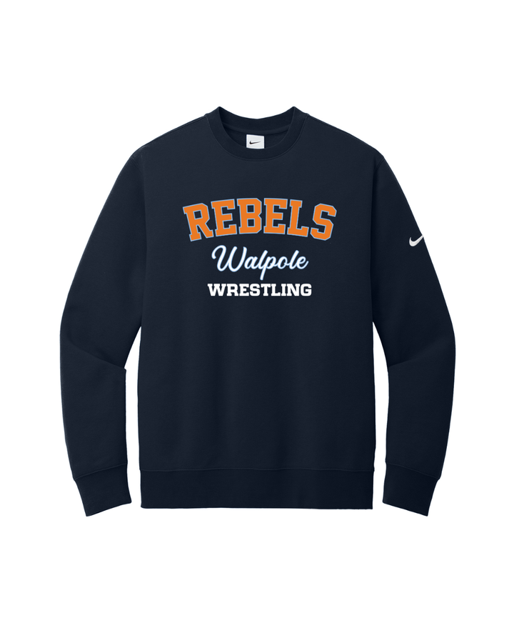 Sudadera unisex de cuello redondo Nike Club Fleece de lucha libre juvenil de Walpole (NKFD9863)