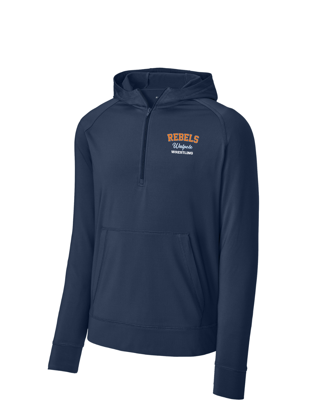Sudadera con capucha elástica de media cremallera de Walpole Youth Wrestling (ST856)