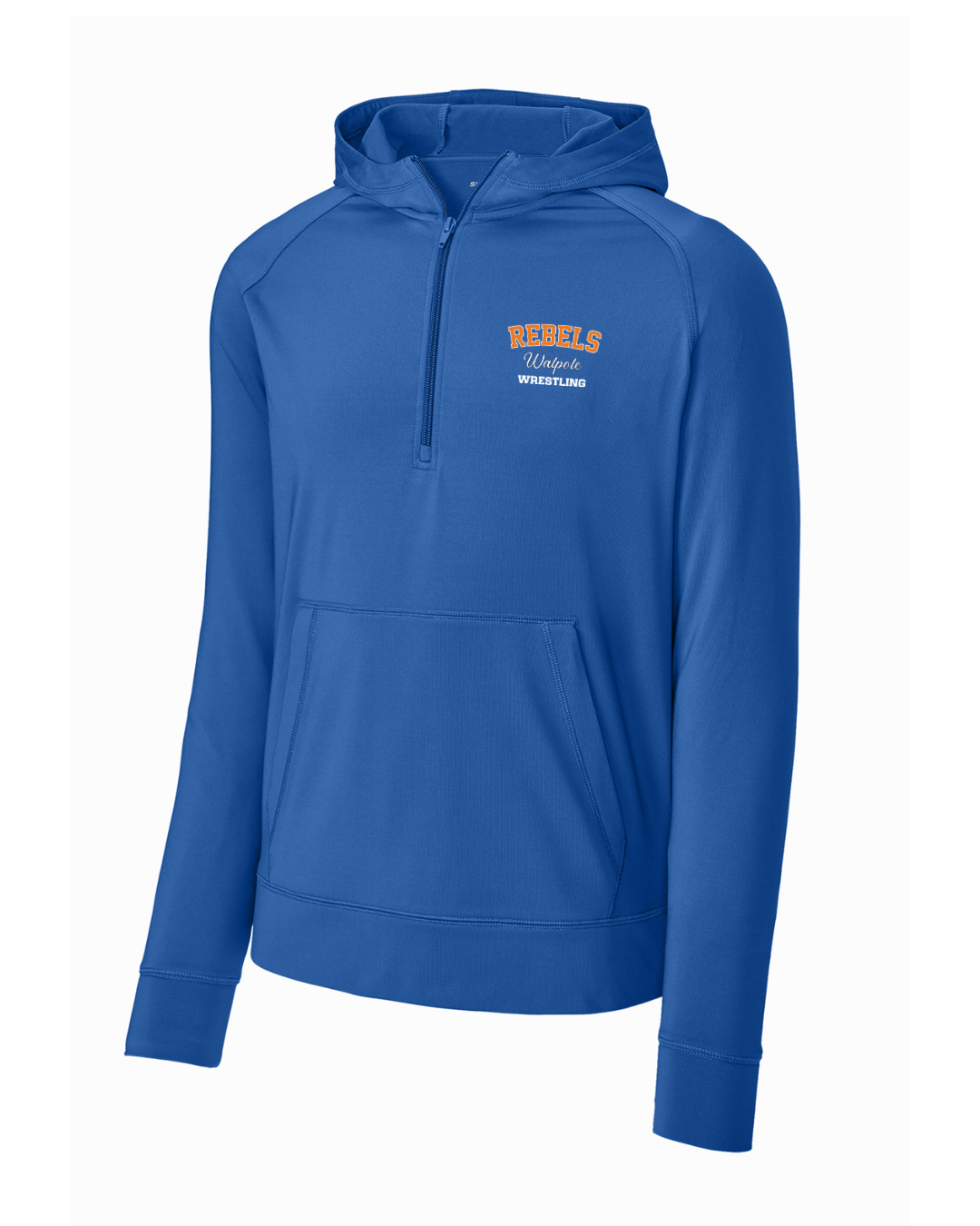 Sudadera con capucha elástica de media cremallera de Walpole Youth Wrestling (ST856)