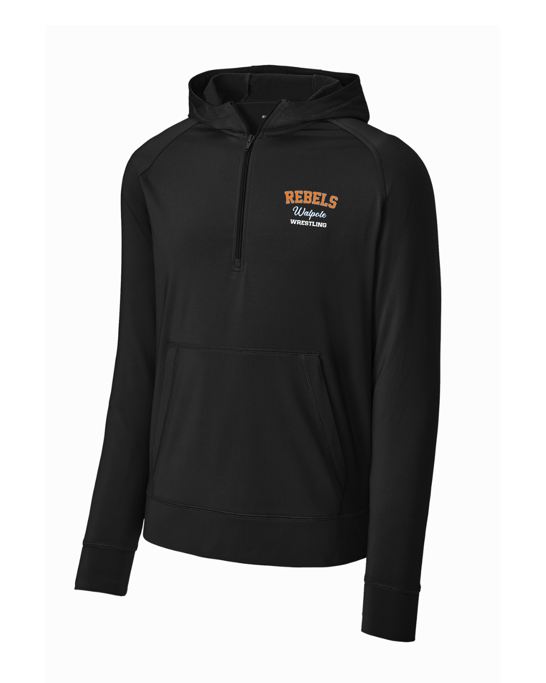 Sudadera con capucha elástica de media cremallera de Walpole Youth Wrestling (ST856)