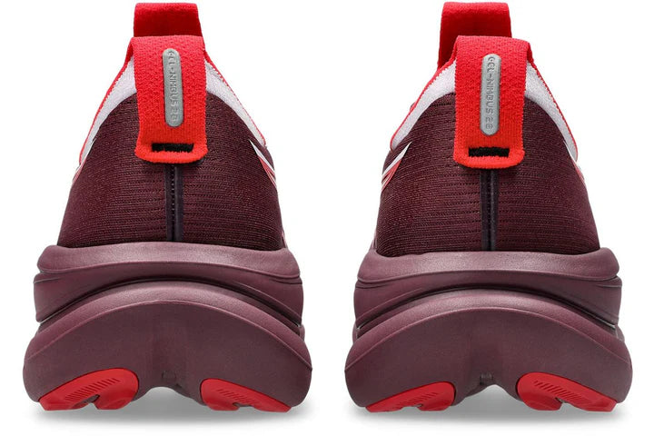 ASICS GEL-NIMBUS 28 para mujer - BENIIMO PÚRPURA/ROJO VELOCIDAD
