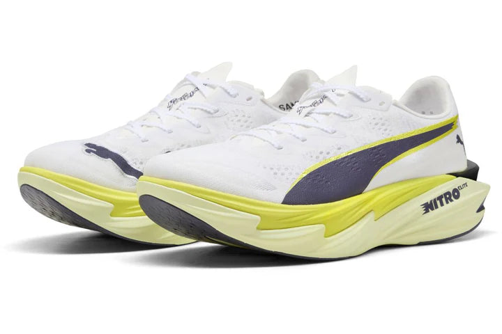 Women's Puma DEVIATE NITRO ELITE 4 - PUMA WHITE-APPLE SPRITZ-LUX LIME