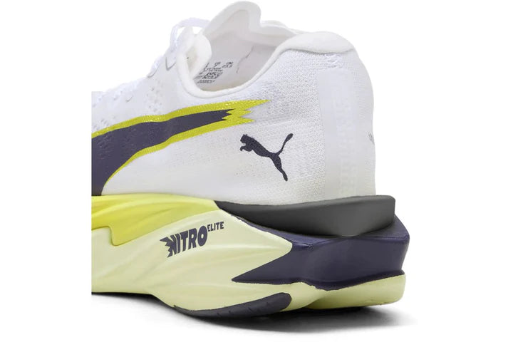 Women's Puma DEVIATE NITRO ELITE 4 - PUMA WHITE-APPLE SPRITZ-LUX LIME