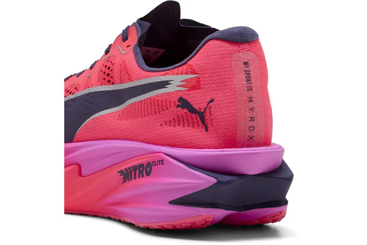 Women's Puma DEVIATE NITRO ELITE 4 PUMA X HYROX - PURE PINK-ELECTRIC ORCHID-DEEP PLUM