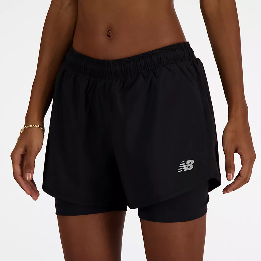 Pantalón corto 2 en 1 New Balance Sport Essentials 3 - Negro - MUJER (WS41225)