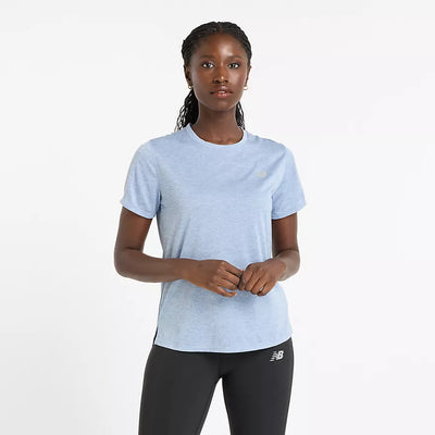 Camiseta New Balance Athletics - Dusk Shower Heather - MUJER (WT41253)