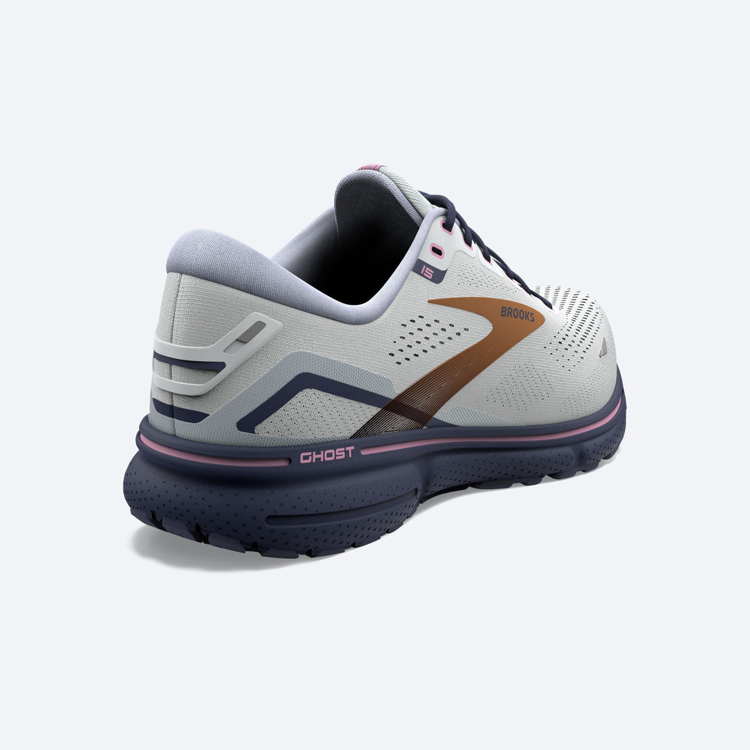 Brooks Womens Ghost 15 Wide - Spa Blue/Neo Pink/Copper (1203801D492)