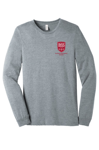 BSS - Camiseta unisex de manga larga con cuello redondo (3501CVC)