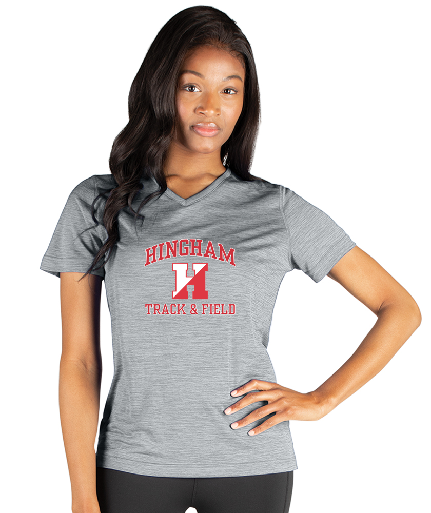 Hingham Track and Field Womens Space Dye Perfomance Tee (2764)