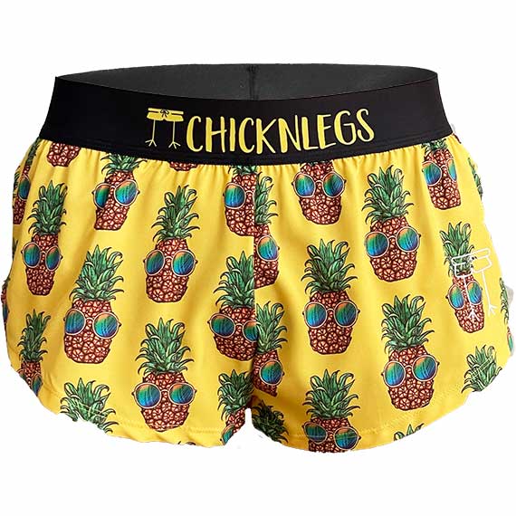 Chicknlegs Womens Pineapple Express 1.5" Split Shorts (3010-182)