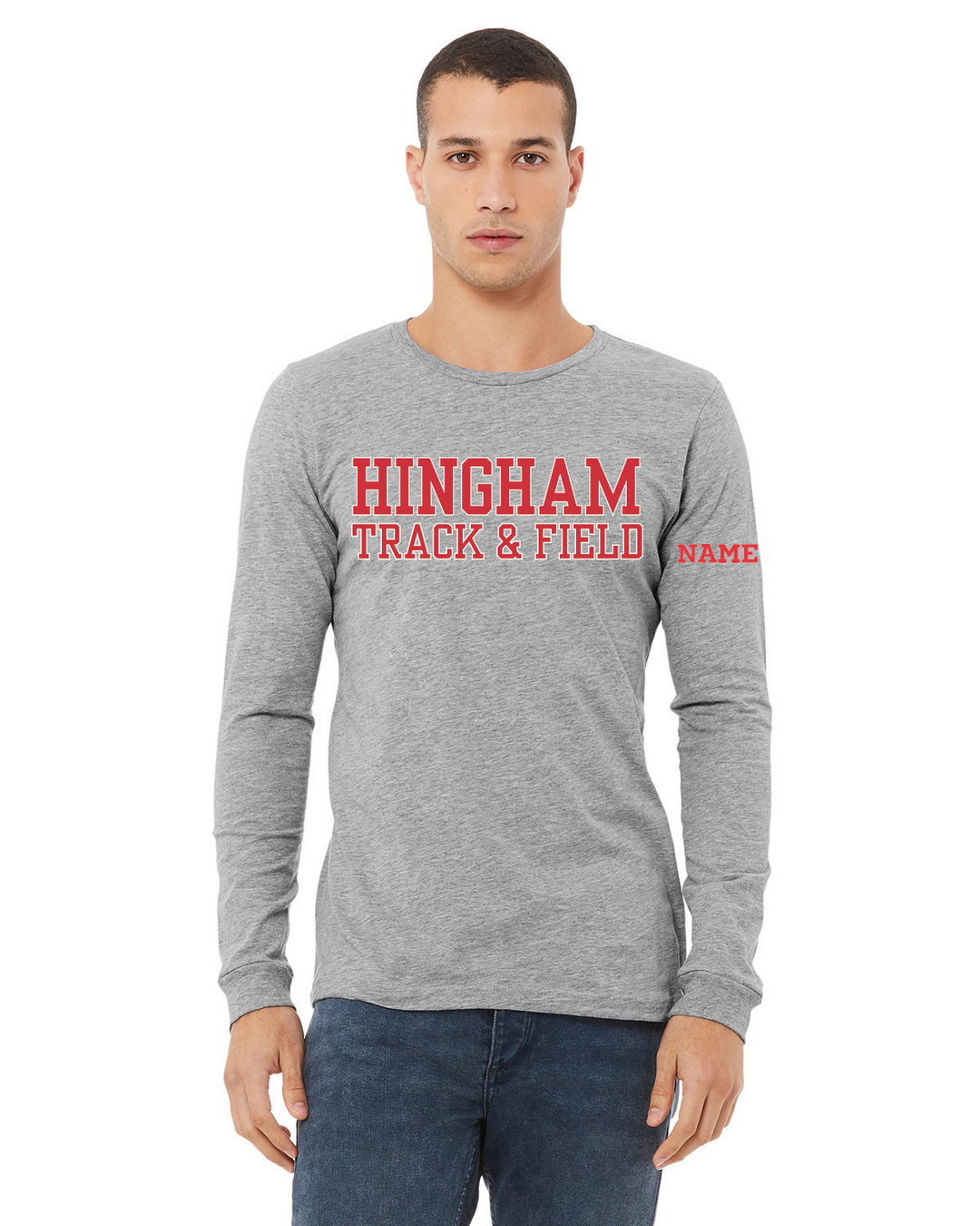 Unisex Hingham Track and Field Jersey Long-Sleeve T-Shirt (3501CVC)