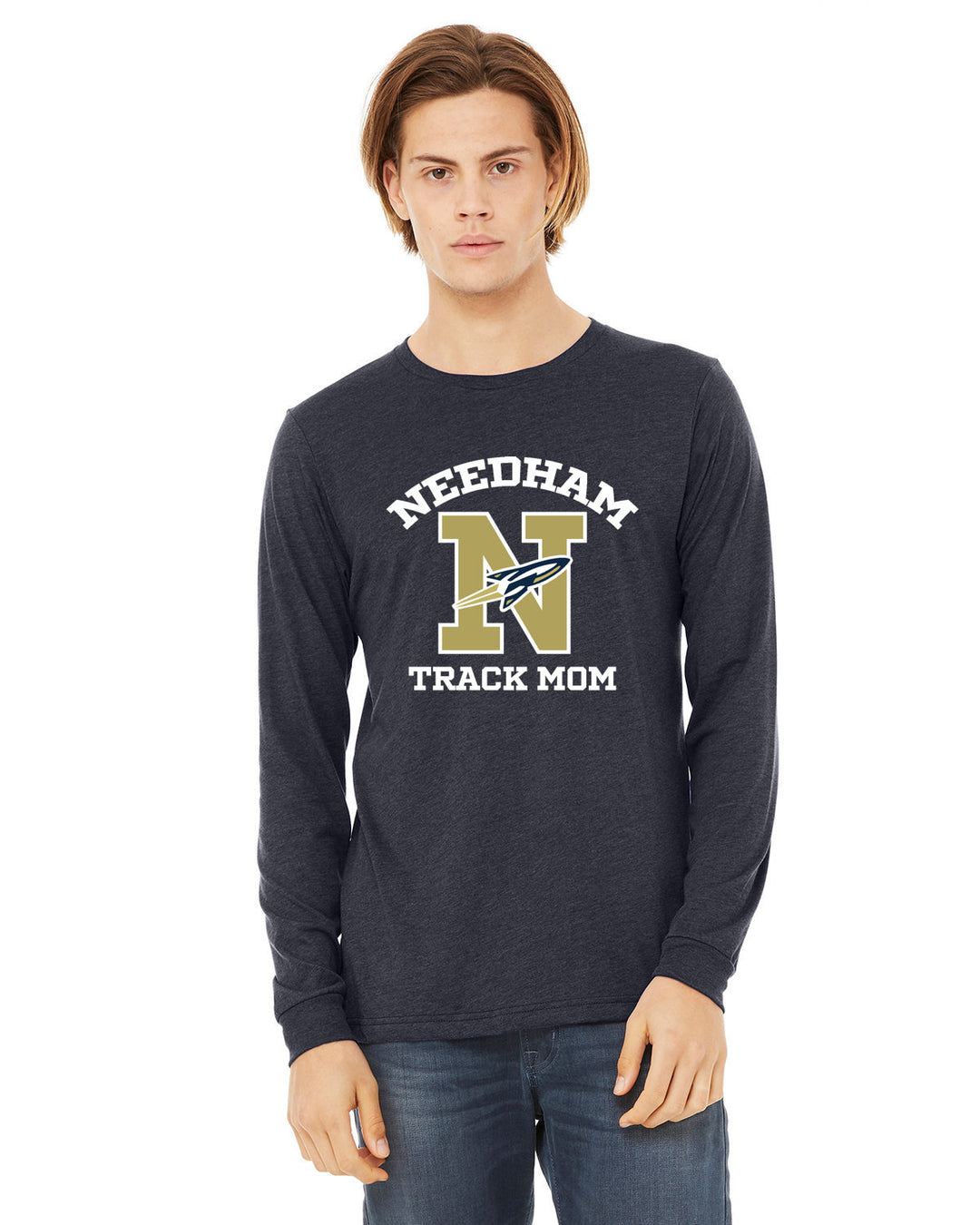 Needham "Track Mom" Jersey Long-Sleeve T-Shirt (3501CVC)