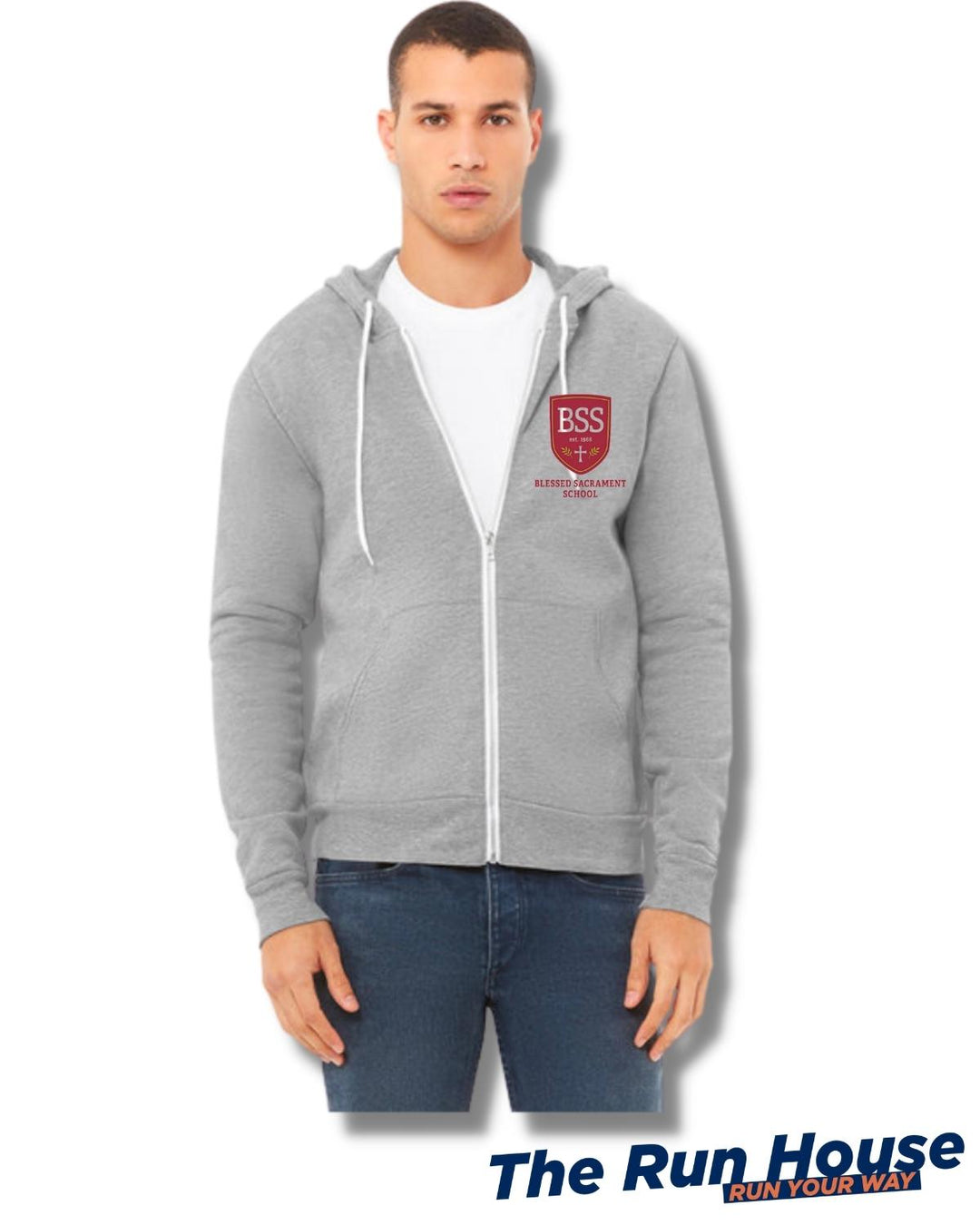 BSS Unisex Sponge Fleece Full-Zip Hooded Sweatshirt (3739)