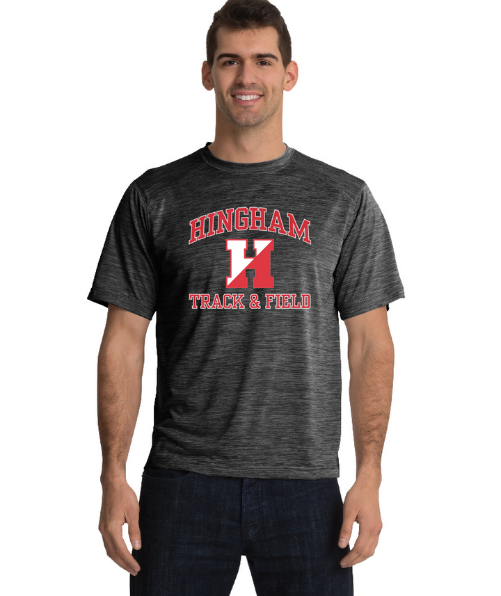 Hingham Track and Field Mens Space Dye Perfomance Tee (3764)