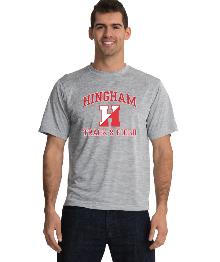 Hingham Track and Field Mens Space Dye Perfomance Tee (3764)