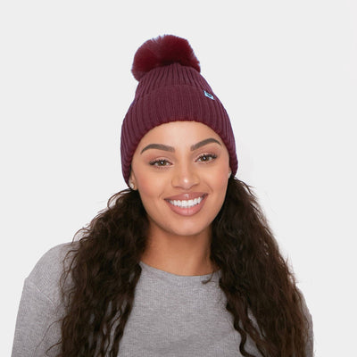 Senita Athletics Pom Beanie - Mulberry (H1020MY)