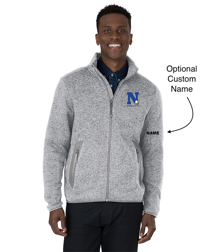 Norwell Track & Field Mens Heathered Fleece Jacket (9493)