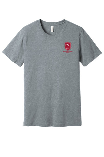 BSS - Camiseta unisex de punto jaspeado con cuello alto (BC3001CVC)