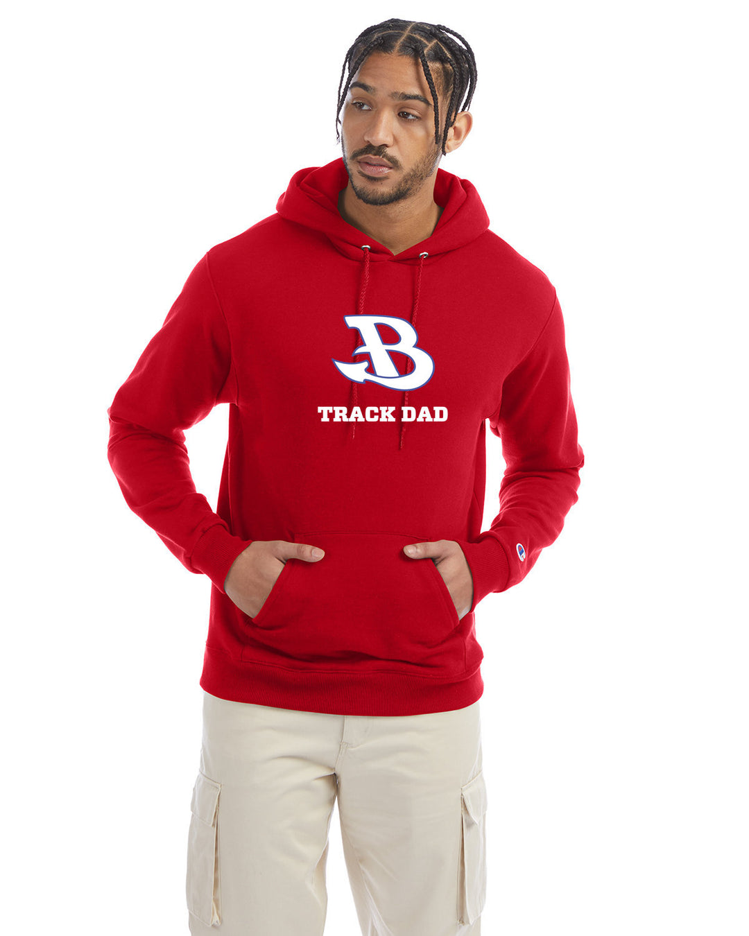 Burlington "Track Dad" Champion Pullover Hooded Sweatshirt (S700)