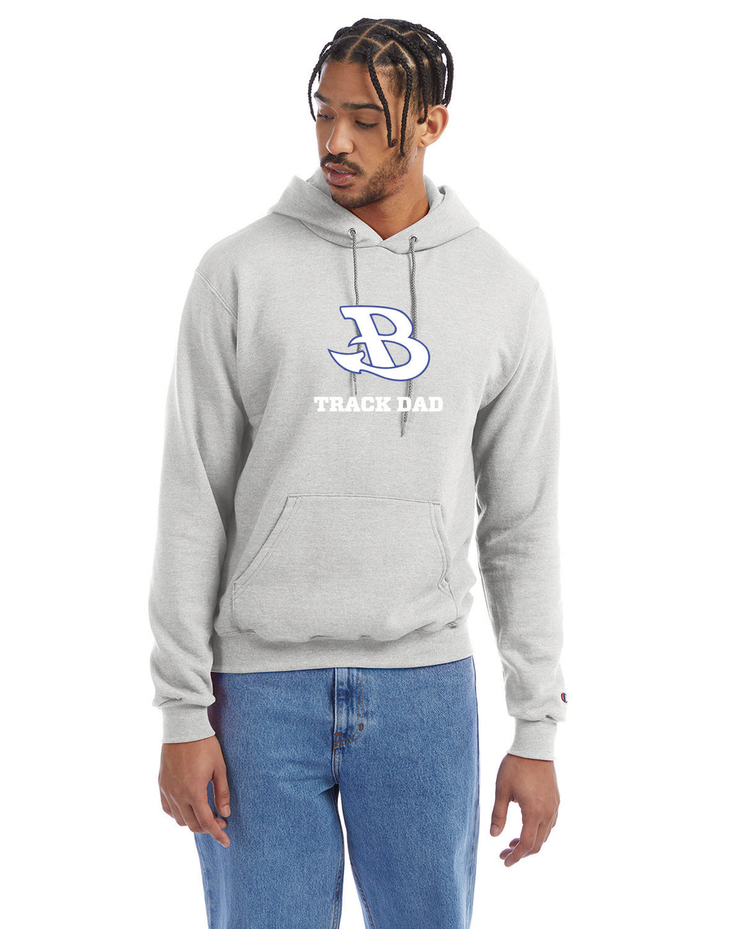 Burlington "Track Dad" Champion Pullover Hooded Sweatshirt (S700)