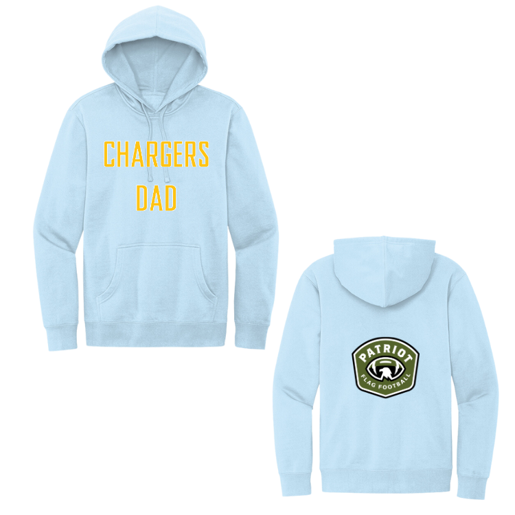 Flag Football Chargers - Adult Fleece Hoodie