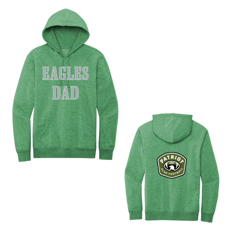 Sudadera con capucha de polar para adultos con bandera de fútbol Eagles (DT6100)